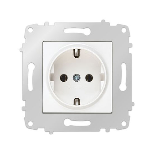 Viko Karre Topraklı Priz Beyaz - Çerçevesiz
