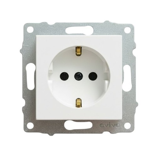 OVIVO - Ovivo Beyaz Topraklı Priz