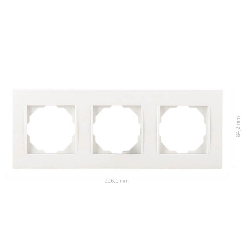 NETELSAN - Netelsan Byobu Beyaz Üçlü Çerçeve